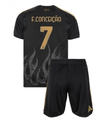 Juventus Francisco Conceicao #7 Tredjetrøje Børn 2026-27 Kortærmet (+ Korte bukser)